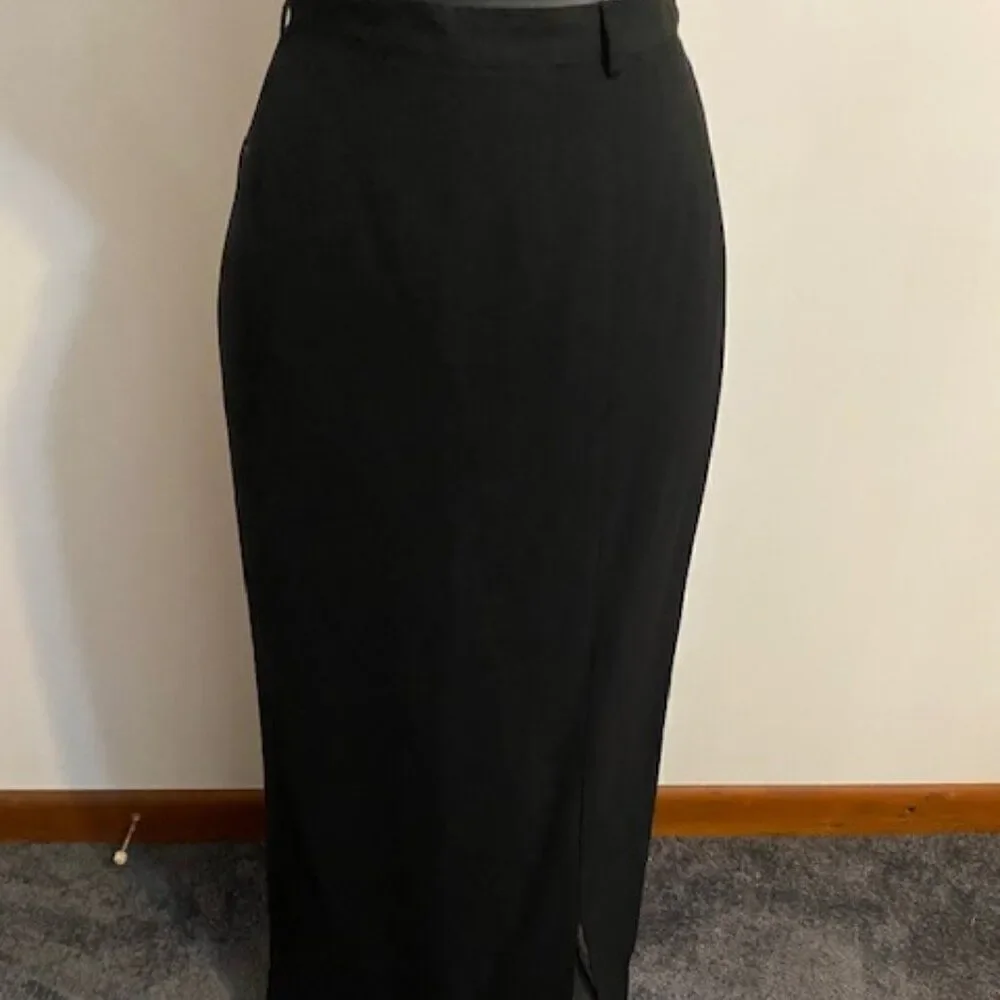 Jones Apparel Black Maxi Pencil skirt, size 16